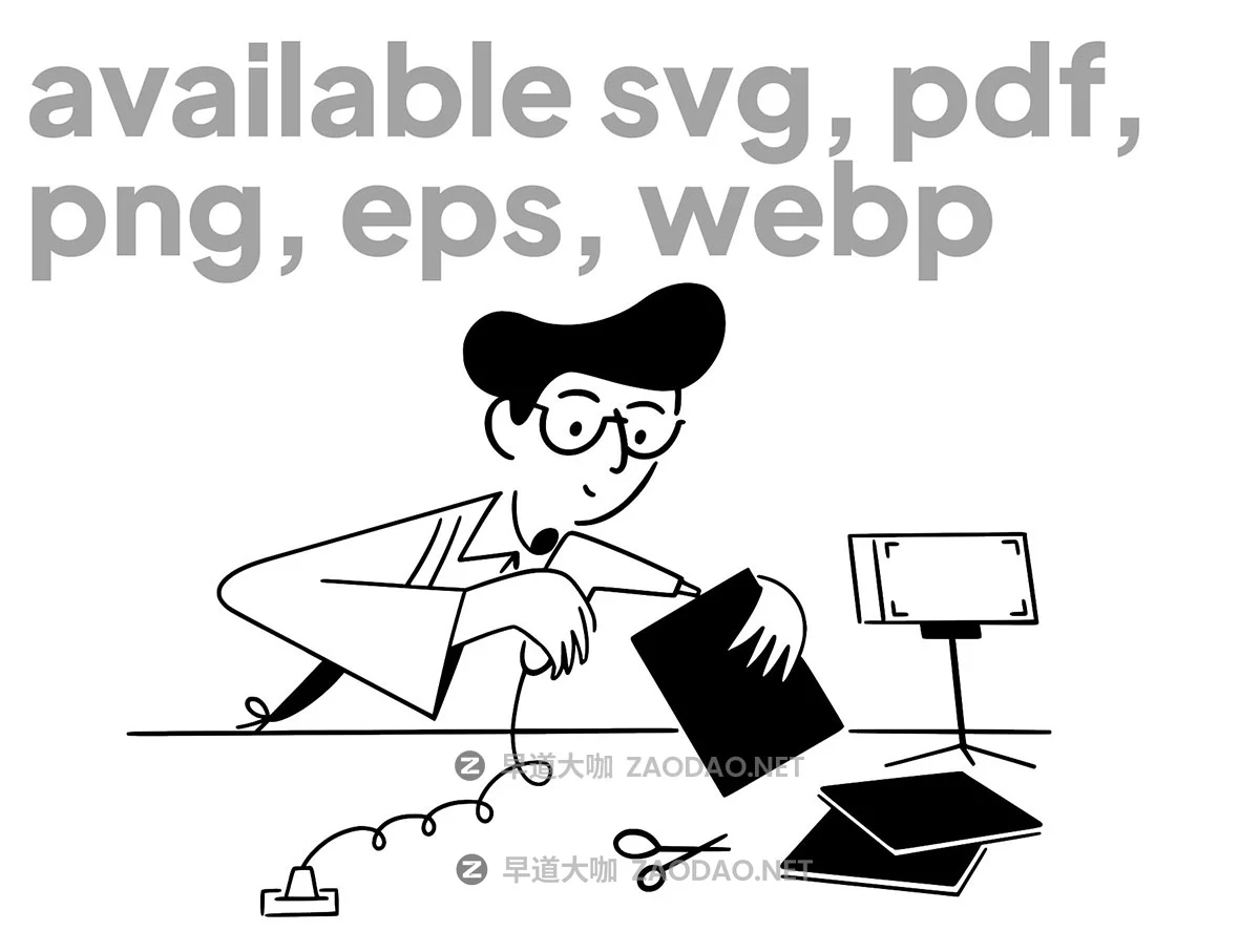 25幅风格化视频直播创作团队合作矢量插图插画eps/png格式设计素材 Content Creator Illustrations Notion Style插图7 25幅风格化视频直播创作团队合作矢量插图插画eps/png格式设计素材 Content Creator Illustrations Notion Style插图7