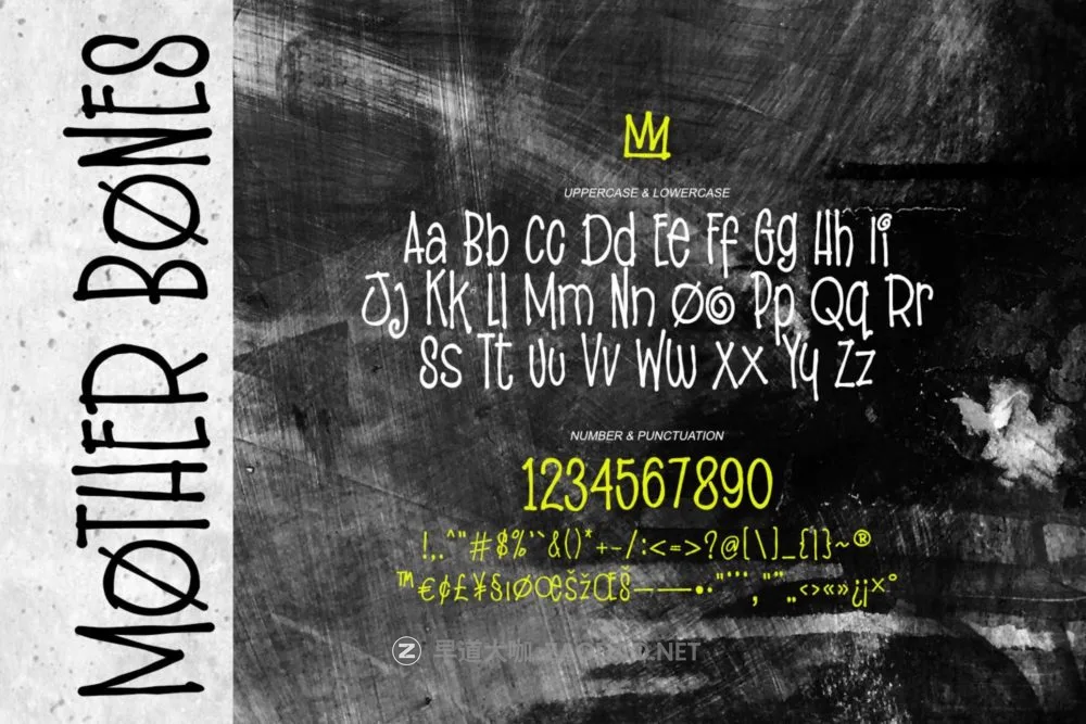 复古摇滚朋克风杂志海报徽标设计装饰英文字体安装包 Mother Bones – 90s Font Grunge插图3 复古摇滚朋克风杂志海报徽标设计装饰英文字体安装包 Mother Bones – 90s Font Grunge插图3