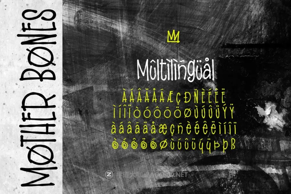 复古摇滚朋克风杂志海报徽标设计装饰英文字体安装包 Mother Bones – 90s Font Grunge插图2 复古摇滚朋克风杂志海报徽标设计装饰英文字体安装包 Mother Bones – 90s Font Grunge插图2