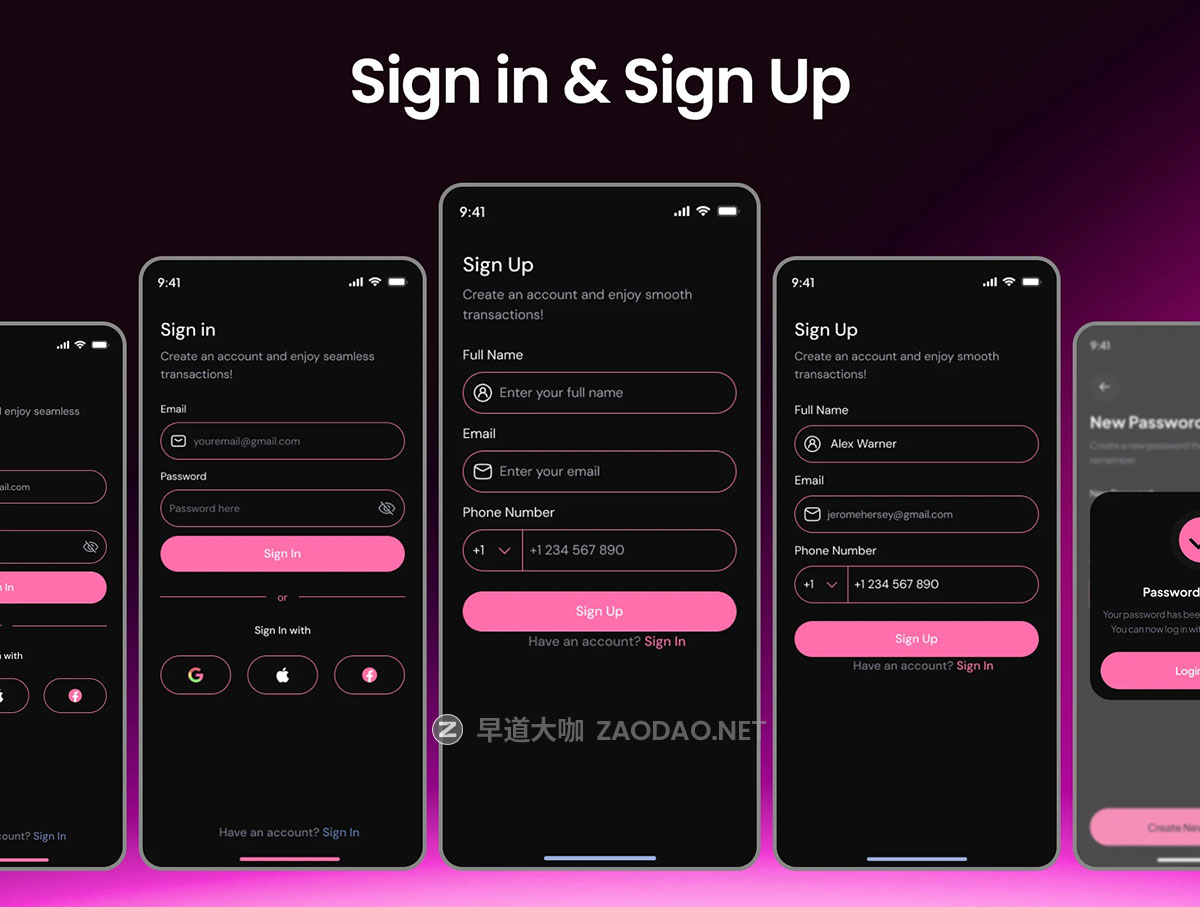 110+屏双配色约会交友聊天社交媒体app应用程序ui界面设计figma模板套件 Lovio Dating & Social Mobile UI Kit插图3 110+屏双配色约会交友聊天社交媒体app应用程序ui界面设计figma模板套件 Lovio Dating & Social Mobile UI Kit插图3