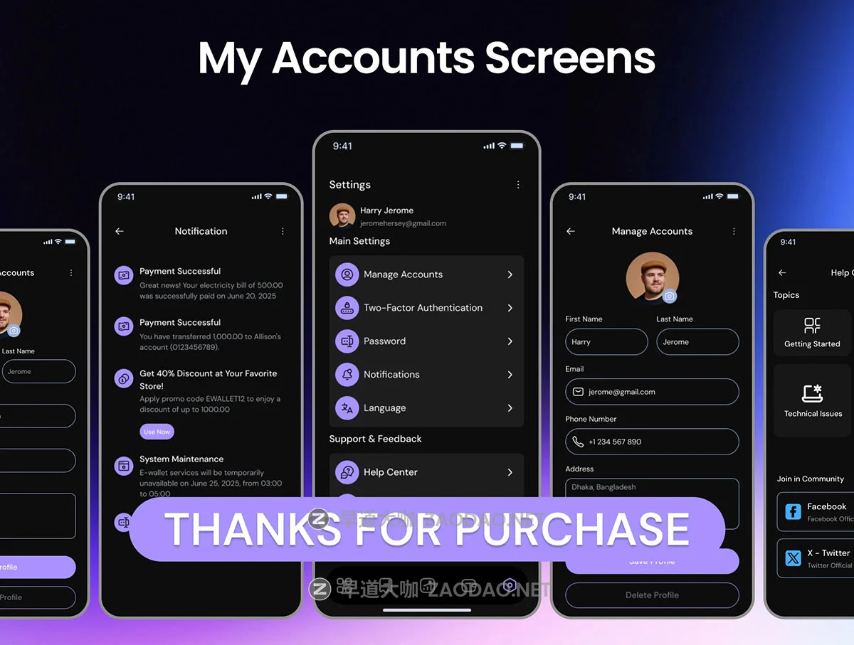 100+屏双配色数字钱包加密货币财务管理app用户界面ui设计figma模板套件 Nexo Crypto Wallet Mobile App Ui kit插图7 100+屏双配色数字钱包加密货币财务管理app用户界面ui设计figma模板套件 Nexo Crypto Wallet Mobile App Ui kit插图7