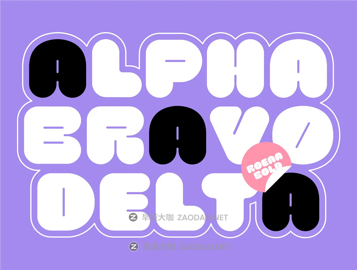 大胆欢快有趣卡通圆润粗体儿童海报食品饮料包装标题logo设计英文字体 Roena Font插图6 大胆欢快有趣卡通圆润粗体儿童海报食品饮料包装标题logo设计英文字体 Roena Font插图6