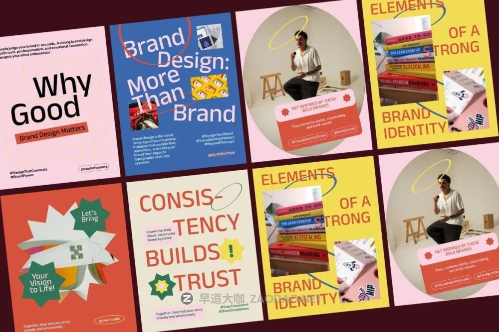 现代时尚ins风品牌推广公众号推文电商海报设计AI模板 Bold Creative Agency – IG Post Pack & Canva插图2 现代时尚ins风品牌推广公众号推文电商海报设计AI模板 Bold Creative Agency – IG Post Pack & Canva插图2