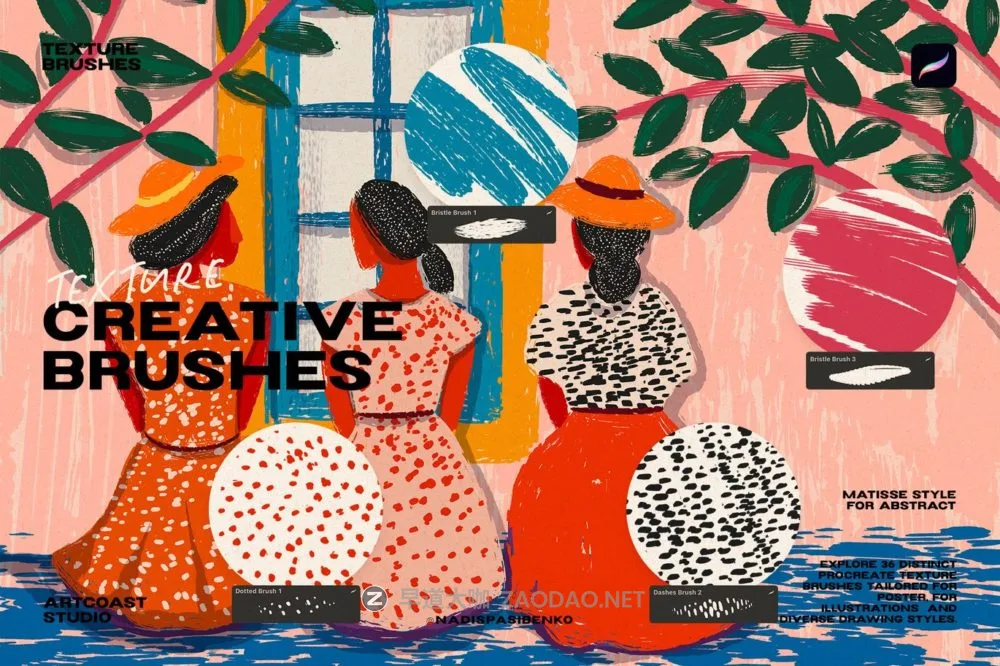 36款创意丙烯酸笔触绘画效果procreate笔刷画笔设计素材 Procreate Creative Texture Brushes插图2 36款创意丙烯酸笔触绘画效果procreate笔刷画笔设计素材 Procreate Creative Texture Brushes插图2