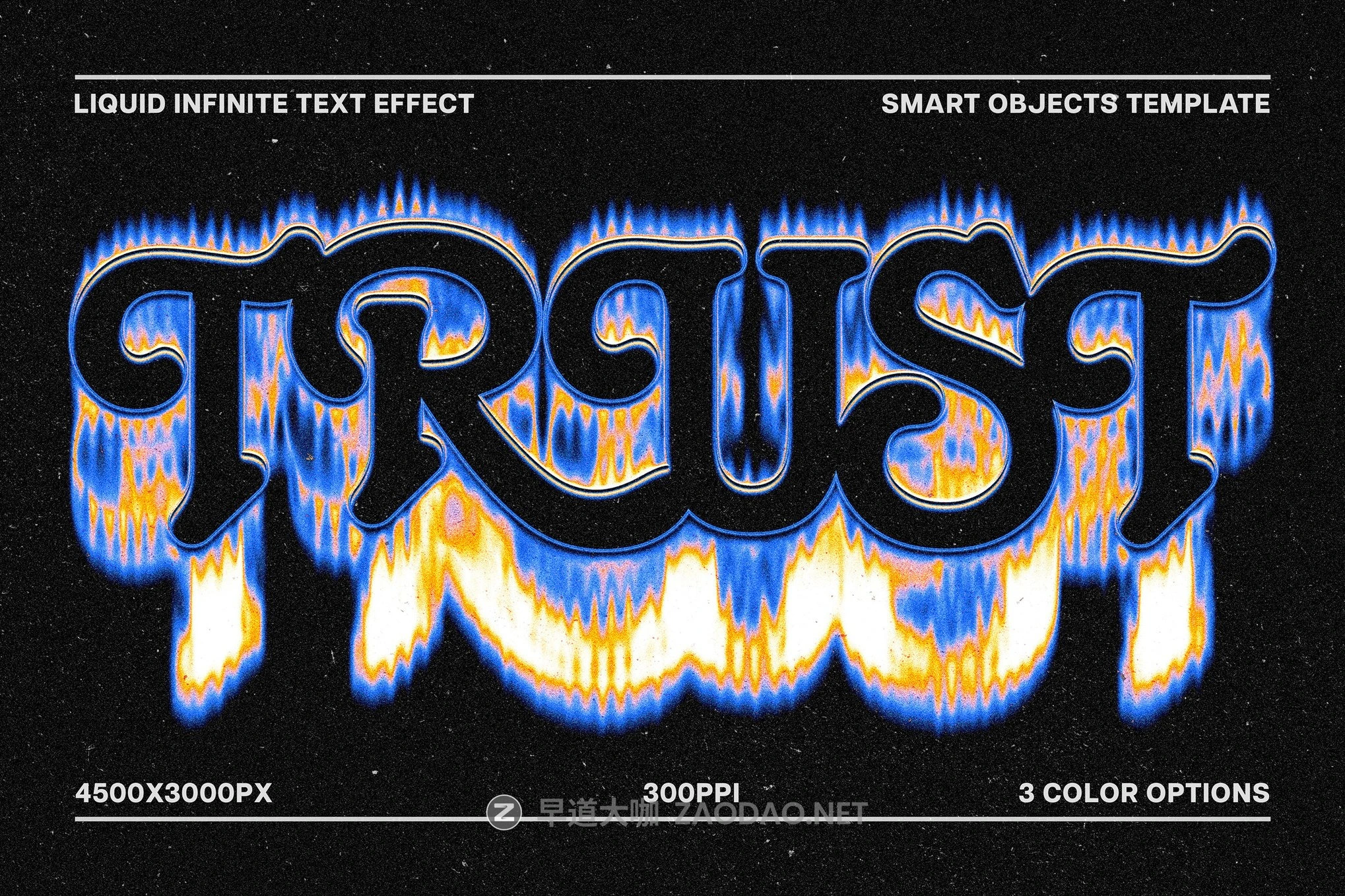 潮流液体融化扭曲颗粒标题Logo字体设计PS文本样机模板 Liquid Distort Text Effect插图 潮流液体融化扭曲颗粒标题Logo字体设计PS文本样机模板 Liquid Distort Text Effect插图