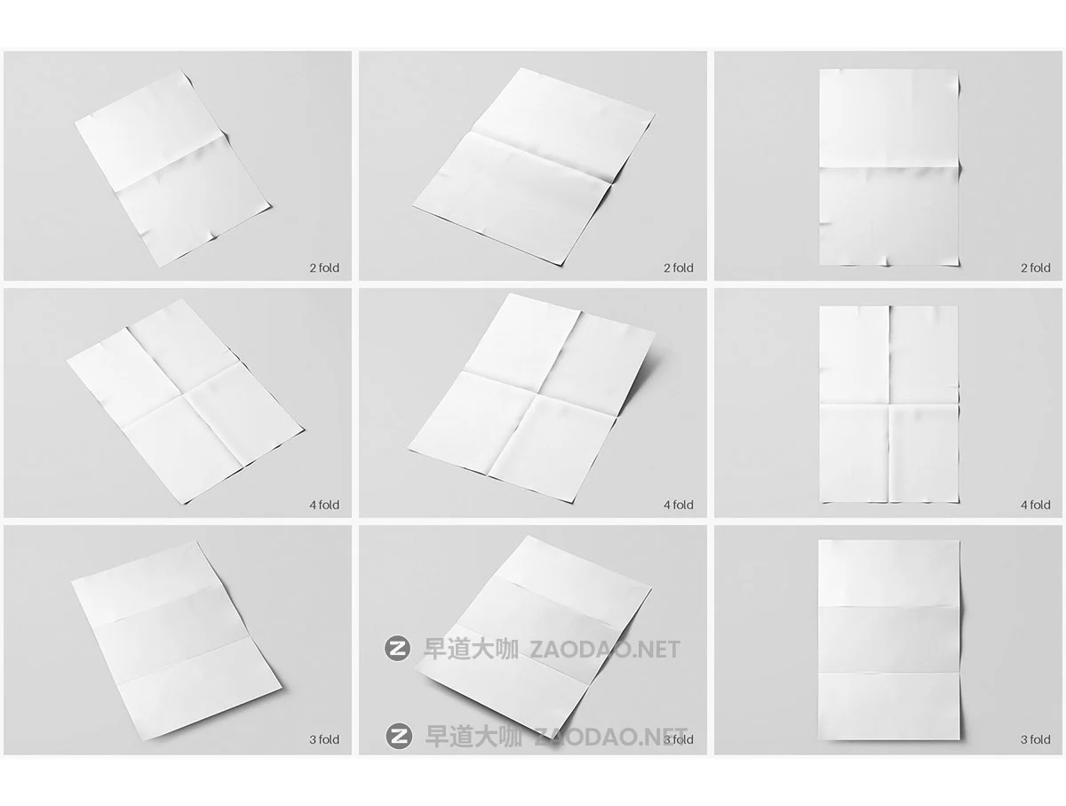 18款折痕宣传单页海报招贴设计展示效果图ps贴图样机模板素材 Folded A4 Poster PSD Mockup Pack插图1 18款折痕宣传单页海报招贴设计展示效果图ps贴图样机模板素材 Folded A4 Poster PSD Mockup Pack插图1
