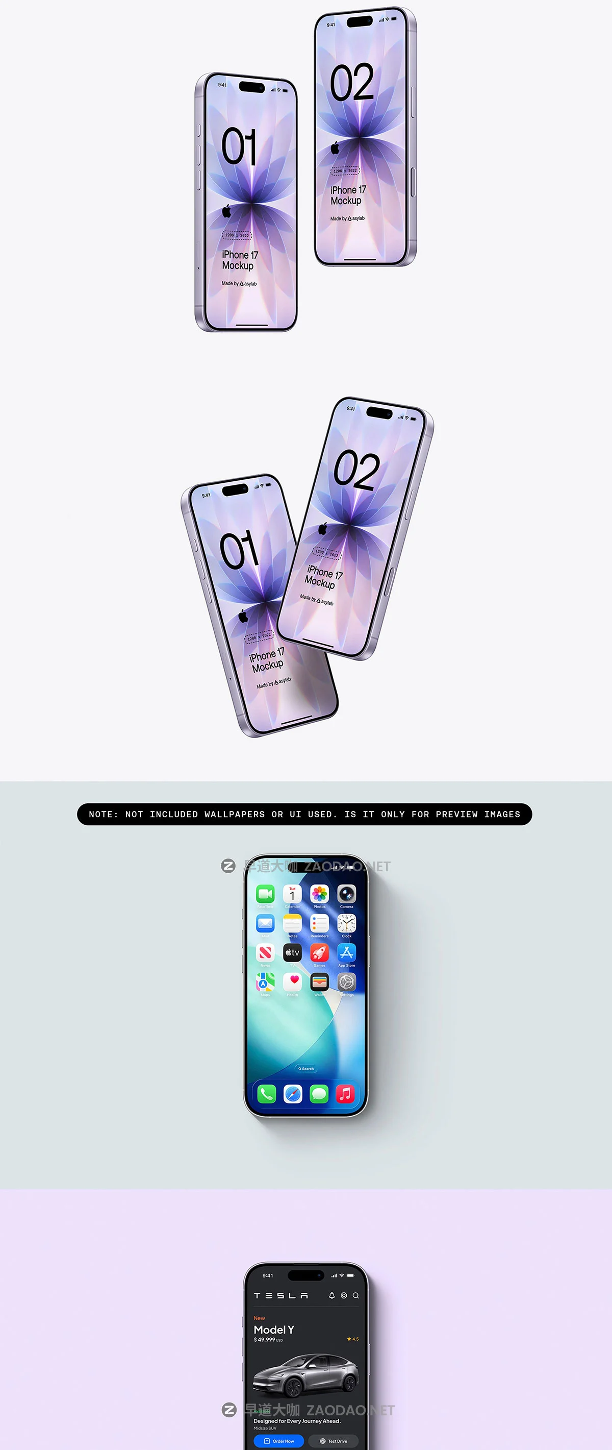 24款逼真手机app ui广告设计苹果iPhone 17展示效果图ps贴图样机模板 iPhone 17 – 24 Mockups Scenes插图15 24款逼真手机app ui广告设计苹果iPhone 17展示效果图ps贴图样机模板 iPhone 17 – 24 Mockups Scenes插图15