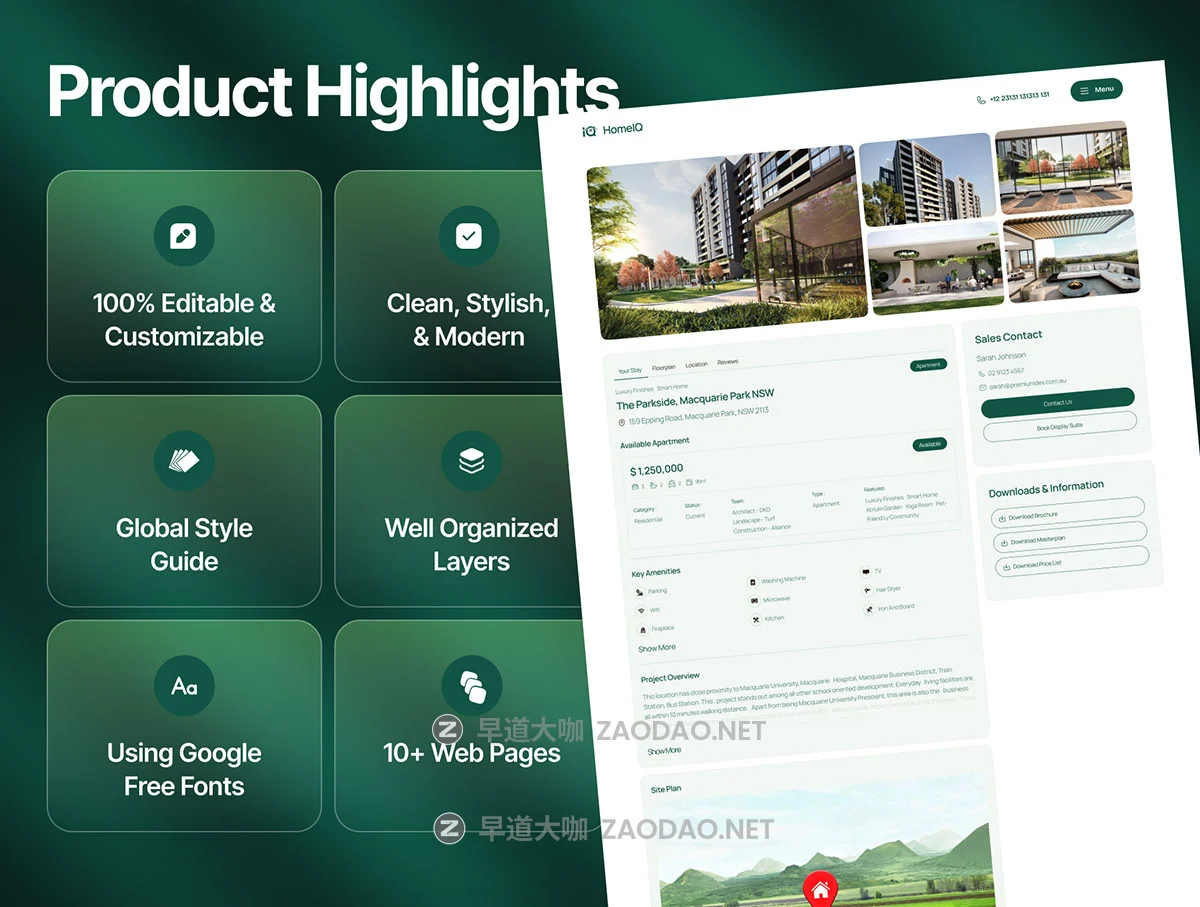 10+屏现代时尚房地产出售租房中介网站用户登录界面UI设计Figma模板套件 HomeIQ – Morden Real Estate Company Website UI Kit插图1 10+屏现代时尚房地产出售租房中介网站用户登录界面UI设计Figma模板套件 HomeIQ – Morden Real Estate Company Website UI Kit插图1