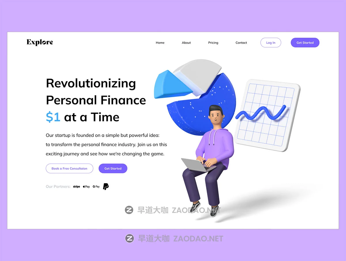 15屏响应式个人博客网站登录页面web ui设计figma模板素材 Explore Hero Headers插图3 15屏响应式个人博客网站登录页面web ui设计figma模板素材 Explore Hero Headers插图3