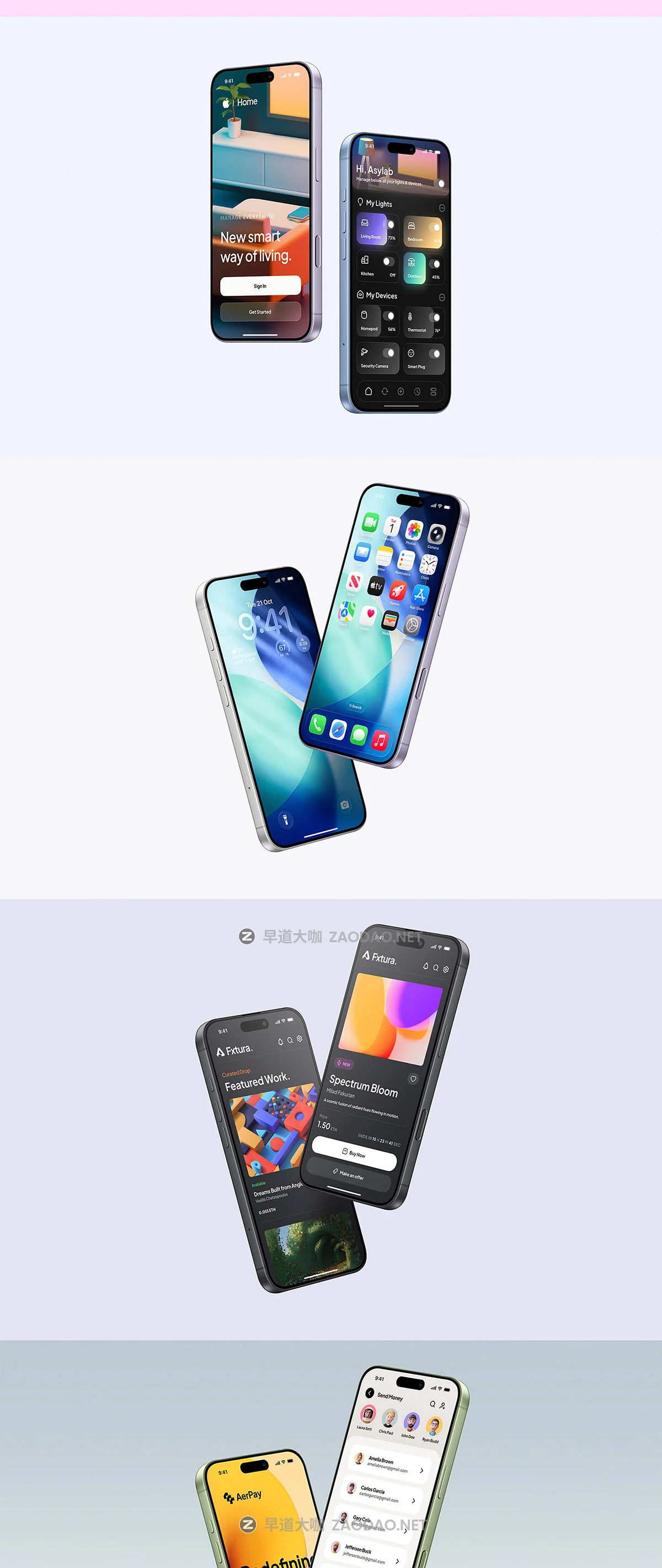 24款逼真手机app ui广告设计苹果iPhone 17展示效果图ps贴图样机模板 iPhone 17 – 24 Mockups Scenes插图22 24款逼真手机app ui广告设计苹果iPhone 17展示效果图ps贴图样机模板 iPhone 17 – 24 Mockups Scenes插图22