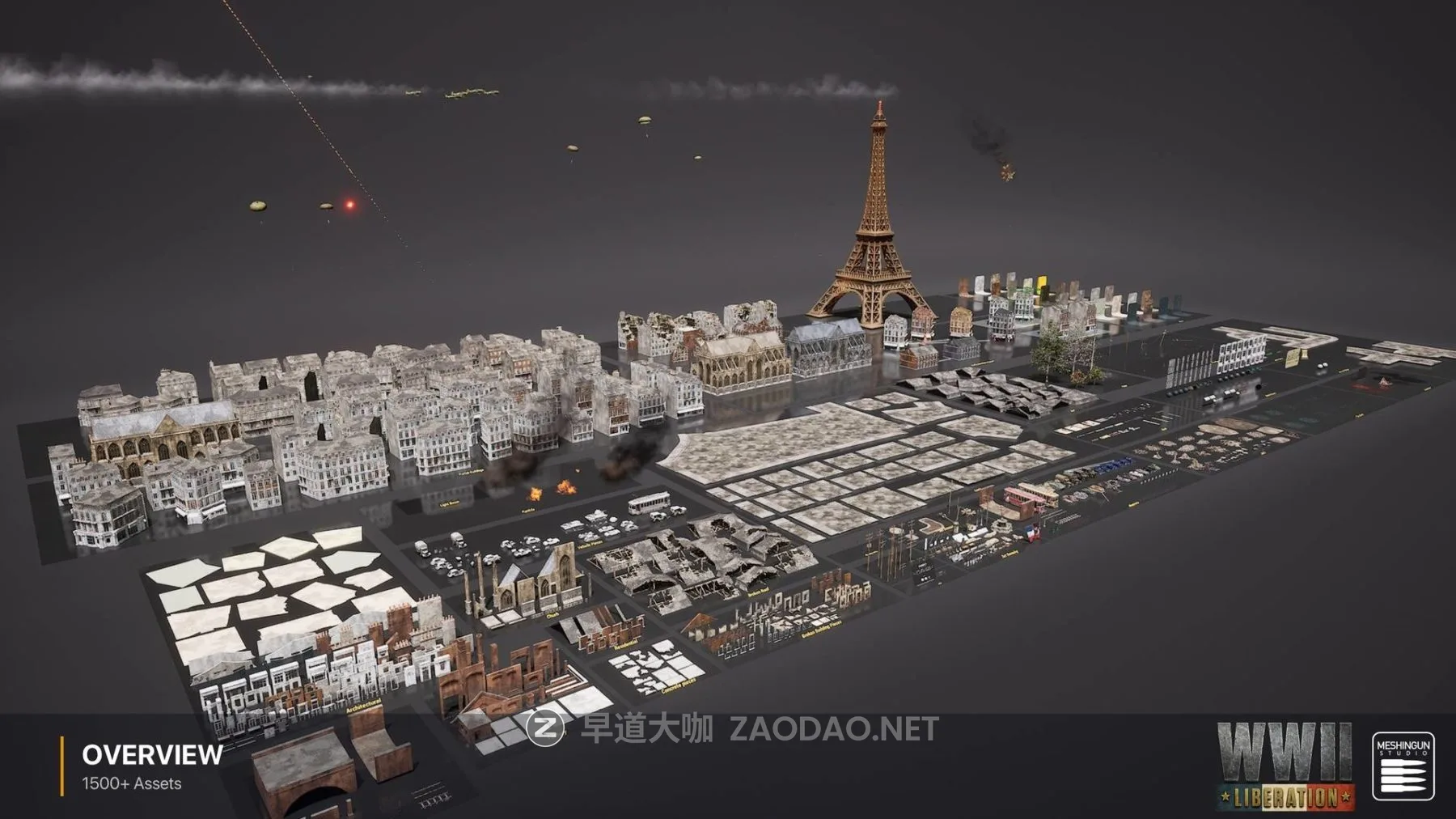 UE模型 二战时期法国城市街道建筑3D资产素材 Fab – France – WWII Liberation – World War 2 WW2插图21 UE模型 二战时期法国城市街道建筑3D资产素材 Fab – France – WWII Liberation – World War 2 WW2插图21