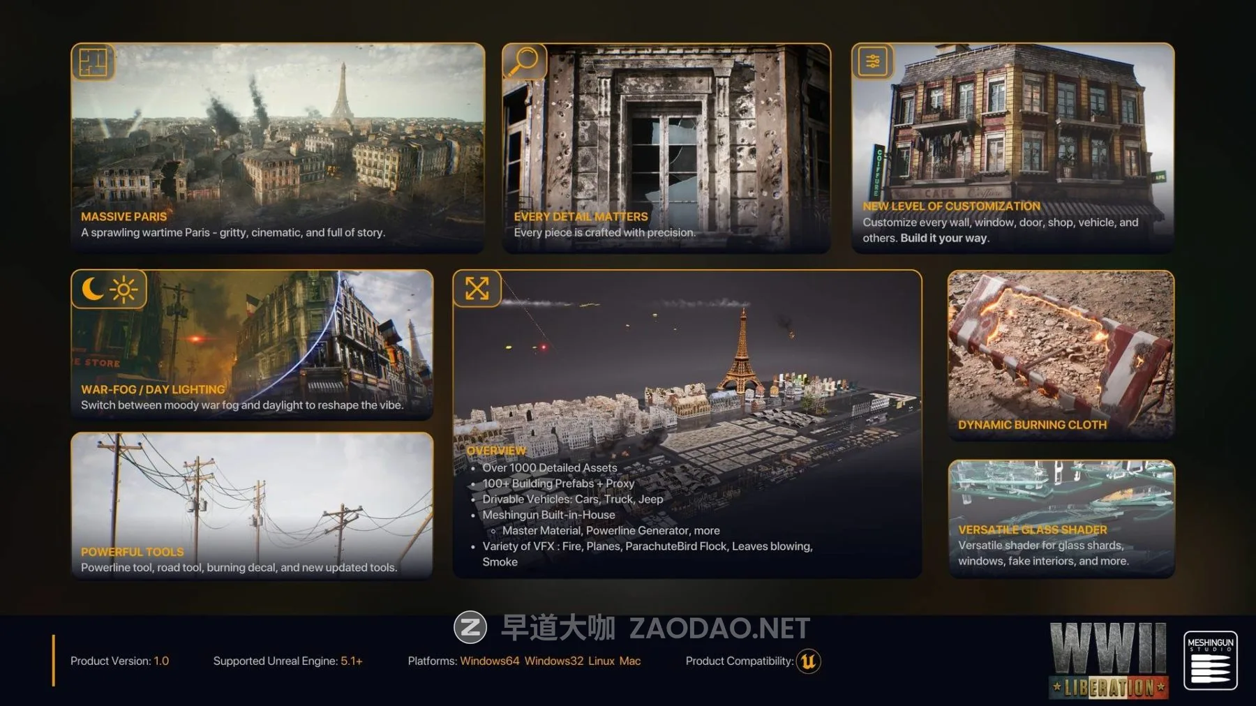 UE模型 二战时期法国城市街道建筑3D资产素材 Fab – France – WWII Liberation – World War 2 WW2插图2 UE模型 二战时期法国城市街道建筑3D资产素材 Fab – France – WWII Liberation – World War 2 WW2插图2