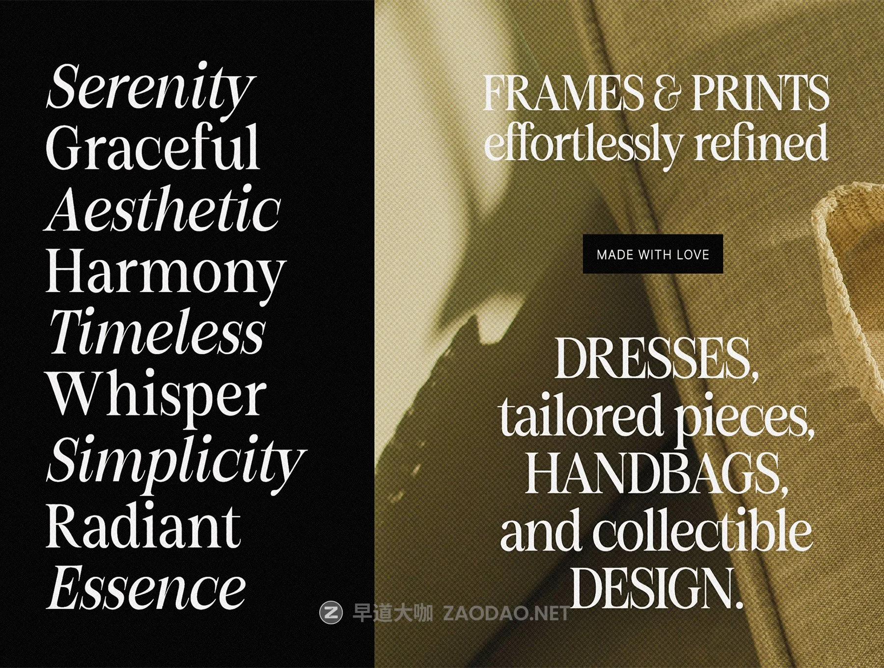 现代时尚品牌杂志海报徽标设计衬线英文字体安装包 Figo Shiftz Editorial插图5 现代时尚品牌杂志海报徽标设计衬线英文字体安装包 Figo Shiftz Editorial插图5