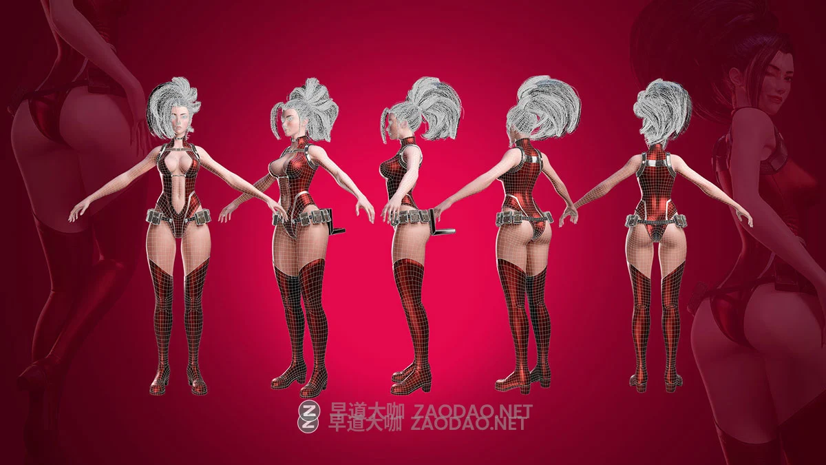 Blender模型 游戏女性人物角色3D建模资产素材 MOMO YAOYOROZU – Blender 3D插图6 Blender模型 游戏女性人物角色3D建模资产素材 MOMO YAOYOROZU – Blender 3D插图6