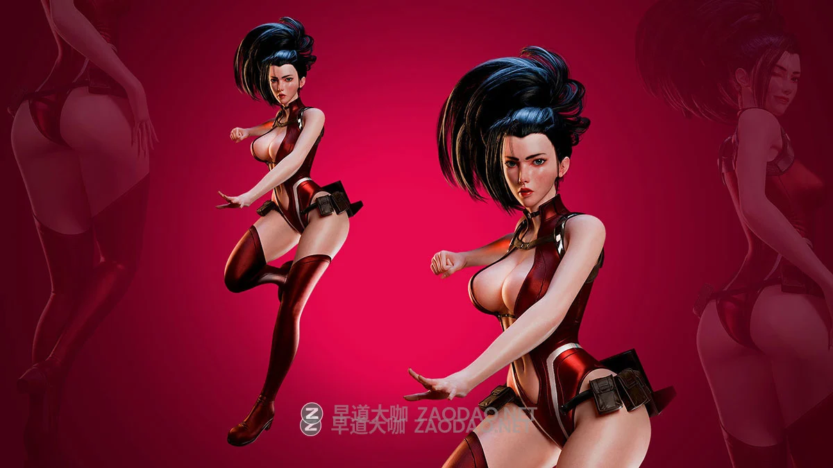 Blender模型 游戏女性人物角色3D建模资产素材 MOMO YAOYOROZU – Blender 3D插图8 Blender模型 游戏女性人物角色3D建模资产素材 MOMO YAOYOROZU – Blender 3D插图8