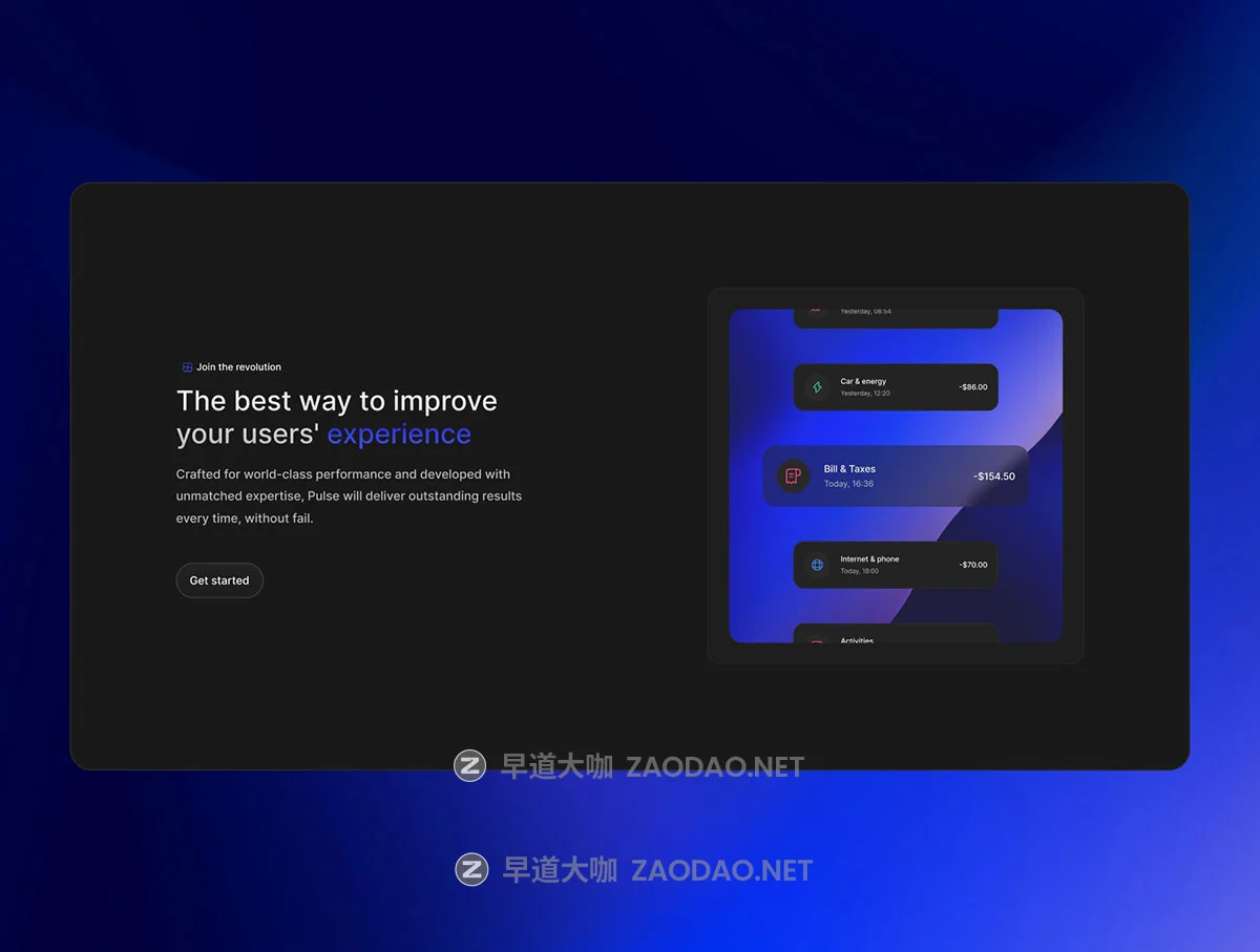 7屏黑暗网络技术服务SaaS平台网站用户UI界面设计Figma模板素材 Pulse — SaaS Template插图1 7屏黑暗网络技术服务SaaS平台网站用户UI界面设计Figma模板素材 Pulse — SaaS Template插图1