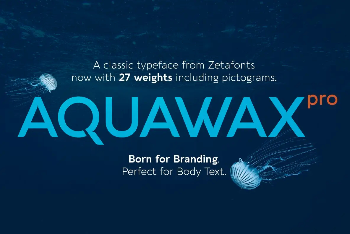 Myfonts – Aquawax Pro Font Family 27款字重现代几何美学圆润边缘电影海报徽标标题logo设计英文字体家族特色图 Myfonts – Aquawax Pro Font Family 27款字重现代几何美学圆润边缘电影海报徽标标题logo设计英文字体家族