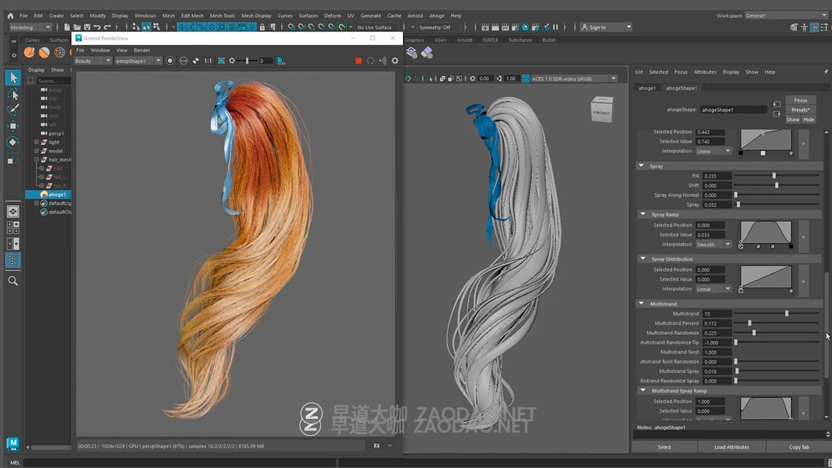Maya几何体转化为毛发工具插件 Ahoge 0.9.2 Win版本 Artstation – Ahoge 0.9.2 – Hair plugin for Maya插图5 Maya几何体转化为毛发工具插件 Ahoge 0.9.2 Win版本 Artstation – Ahoge 0.9.2 – Hair plugin for Maya插图5