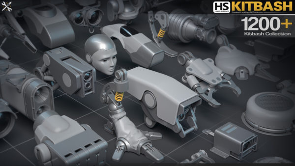 Kitbash 1271组机械手脚头零部件硬表面模型3D资产 FBX OBJ Maya ArtStation – Hard-Surface Kitbash Collection特色图 Kitbash 1271组机械手脚头零部件硬表面模型3D资产 FBX OBJ Maya ArtStation – Hard-Surface Kitbash Collection