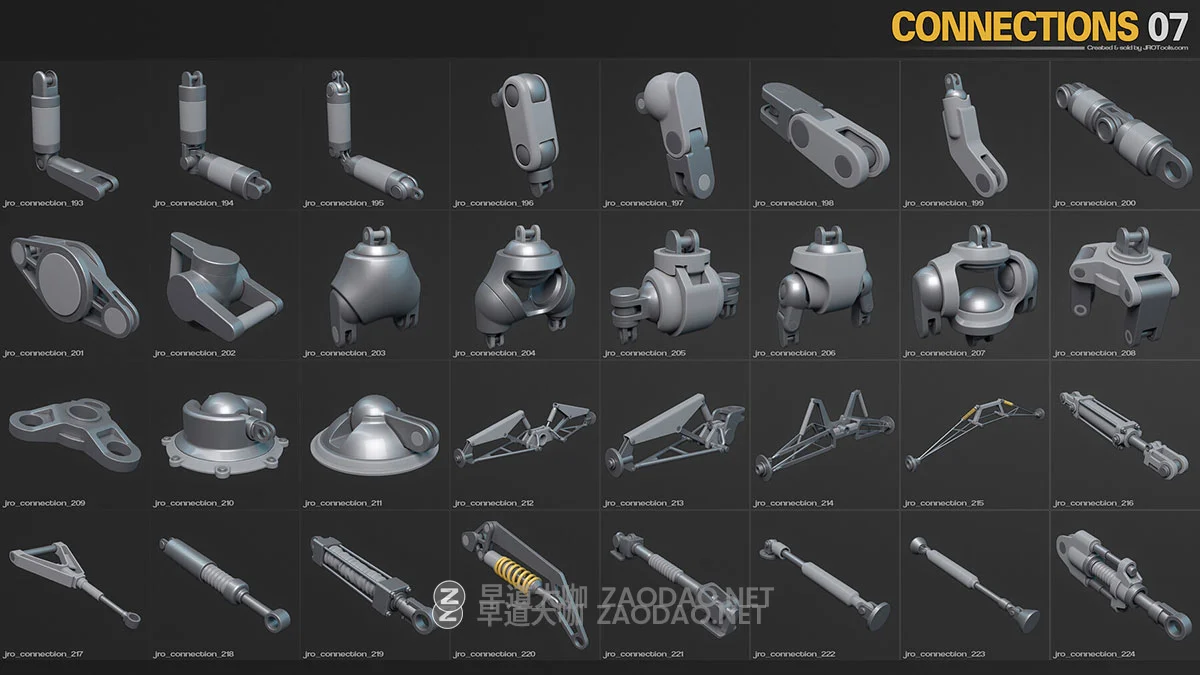 Kitbash 1271组机械手脚头零部件硬表面模型3D资产 FBX OBJ Maya ArtStation – Hard-Surface Kitbash Collection插图3 Kitbash 1271组机械手脚头零部件硬表面模型3D资产 FBX OBJ Maya ArtStation – Hard-Surface Kitbash Collection插图3