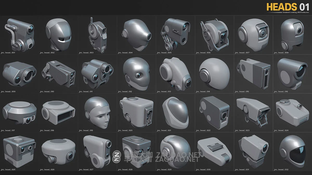 Kitbash 1271组机械手脚头零部件硬表面模型3D资产 FBX OBJ Maya ArtStation – Hard-Surface Kitbash Collection插图4 Kitbash 1271组机械手脚头零部件硬表面模型3D资产 FBX OBJ Maya ArtStation – Hard-Surface Kitbash Collection插图4