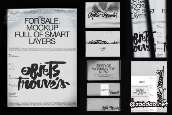 7款国外小众海报信封文件夹包装盒品牌VI设计PS展示贴图样机模板 Bendito.Mockup – Objets Trouvés v2 P5特色图 7款国外小众海报信封文件夹包装盒品牌VI设计PS展示贴图样机模板 Bendito.Mockup – Objets Trouvés v2 P5