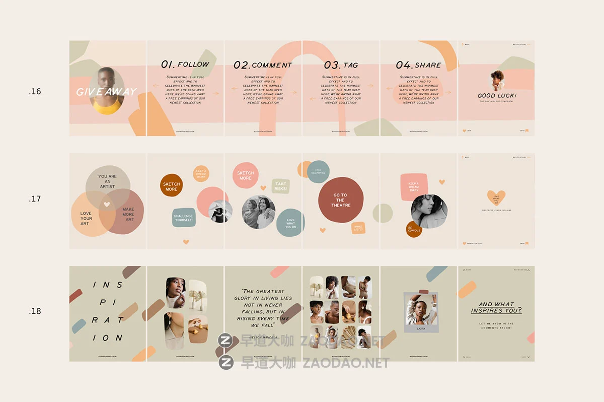 108款ins风引言品牌故事社交媒体海报设计psd/xd模板源文件素材 Coach Carousel Templates插图4 108款ins风引言品牌故事社交媒体海报设计psd/xd模板源文件素材 Coach Carousel Templates插图4