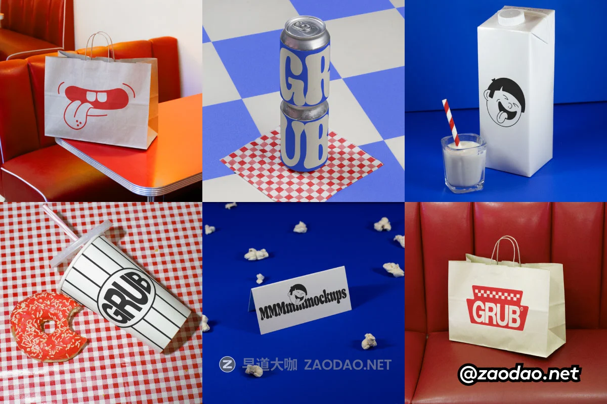 7款国外高级披萨汉堡品牌VI设计易拉罐牛奶罐咖啡杯手提纸袋名片展示ps贴图样机模板 Format Mockup – GRUB Collection P1插图 7款国外高级披萨汉堡品牌VI设计易拉罐牛奶罐咖啡杯手提纸袋名片展示ps贴图样机模板 Format Mockup – GRUB Collection P1插图