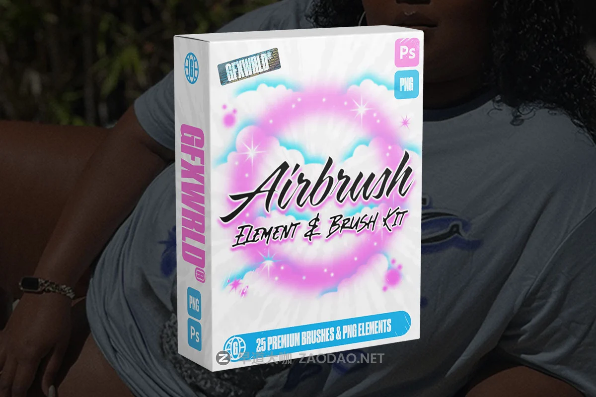 25款复古Y2K风T恤服装印花图案星星爱心ps笔刷+png免抠图设计素材 Gfxwrld – Airbrush Elements & Brush Kit (Vol. 1)插图 25款复古Y2K风T恤服装印花图案星星爱心ps笔刷+png免抠图设计素材 Gfxwrld – Airbrush Elements & Brush Kit (Vol. 1)插图