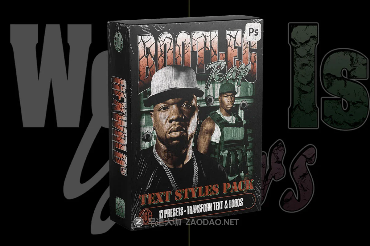 潮流街头嘻哈说唱怀旧风T恤专辑封面标题文本字体设计Ps特效样式素材 Gfxwrld – Bootleg Rap Text Styles Pack插图 潮流街头嘻哈说唱怀旧风T恤专辑封面标题文本字体设计Ps特效样式素材 Gfxwrld – Bootleg Rap Text Styles Pack插图