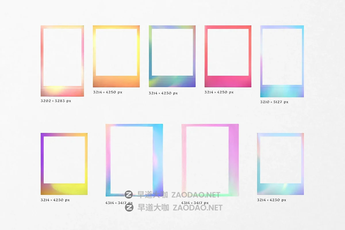 50款潮流时尚渐变电影胶片立拍得复古相框衬板png免抠图片素材 Gradient High Quality Film Frames插图3 50款潮流时尚渐变电影胶片立拍得复古相框衬板png免抠图片素材 Gradient High Quality Film Frames插图3