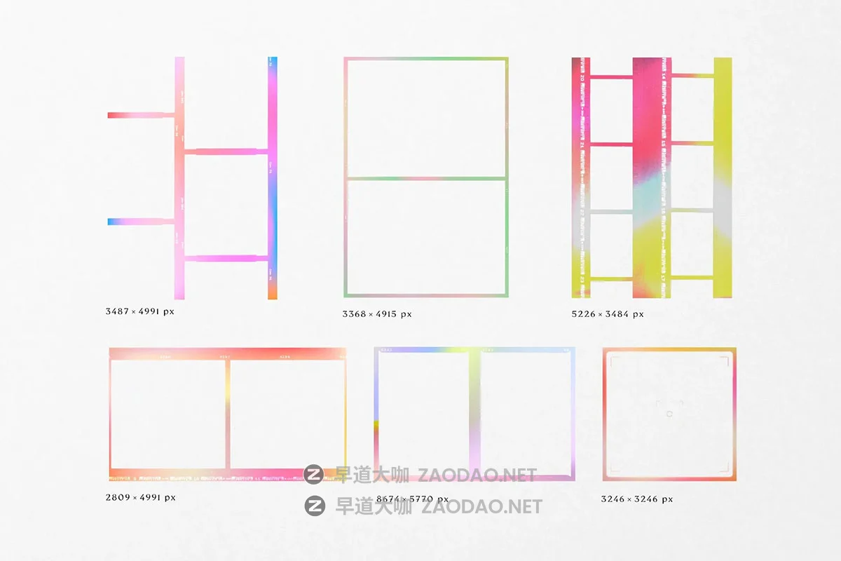 50款潮流时尚渐变电影胶片立拍得复古相框衬板png免抠图片素材 Gradient High Quality Film Frames插图5 50款潮流时尚渐变电影胶片立拍得复古相框衬板png免抠图片素材 Gradient High Quality Film Frames插图5