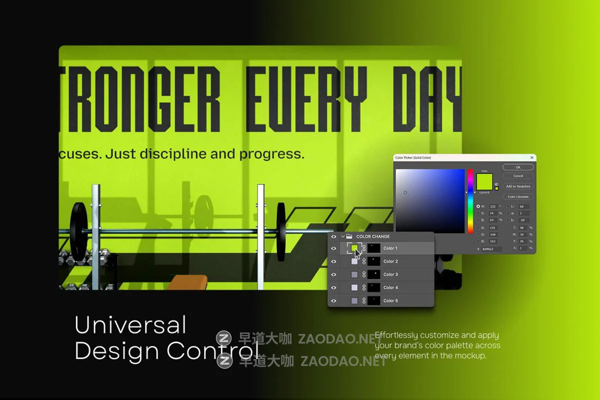 10款质感健身房品牌VI设计指示牌海报徽标贴图PSD样机模板素材 Gym Studio Branding – Environmental插图1 10款质感健身房品牌VI设计指示牌海报徽标贴图PSD样机模板素材 Gym Studio Branding – Environmental插图1