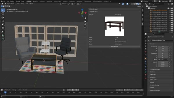 Blender插件 宜家IKEA家具目录浏览工具助手 IKEA Browser v0.4.0特色图 Blender插件 宜家IKEA家具目录浏览工具助手 IKEA Browser v0.4.0