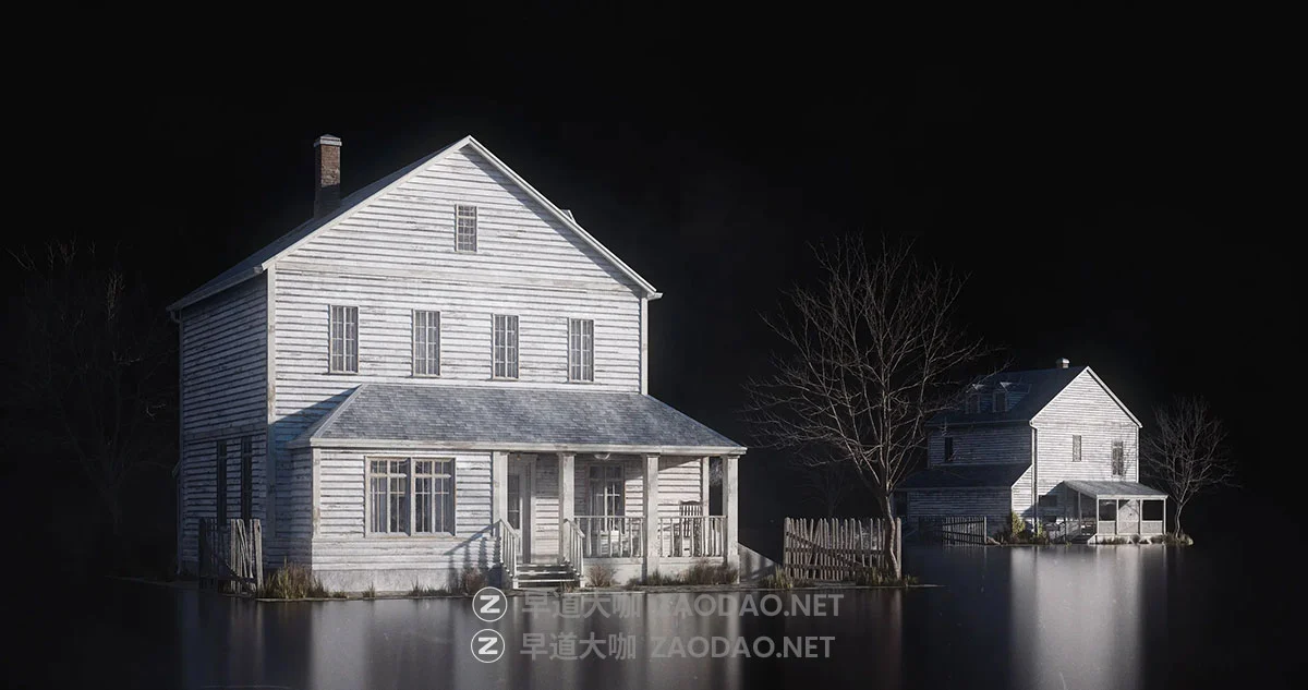 Blender恐怖阴暗鬼屋厨房餐厅地下室建筑3D模型资产素材 KitBash3D – House of Horror插图23 Blender恐怖阴暗鬼屋厨房餐厅地下室建筑3D模型资产素材 KitBash3D – House of Horror插图23