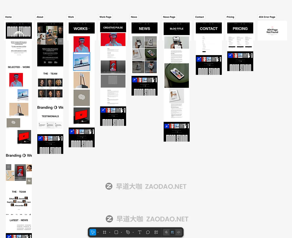 现代极简美学设计摄影工作室作品集网站用户界面UI设计figma/framer模板素材 Moon – Webflow and Framer Template插图4 现代极简美学设计摄影工作室作品集网站用户界面UI设计figma/framer模板素材 Moon – Webflow and Framer Template插图4