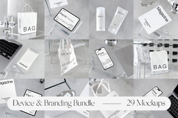 29款手提纸袋帆布袋画册iPhone手机iPad化妆品包装品牌VI贴图PSD样机模板 Packaging & Apple Bundle特色图 29款手提纸袋帆布袋画册iPhone手机iPad化妆品包装品牌VI贴图PSD样机模板 Packaging & Apple Bundle