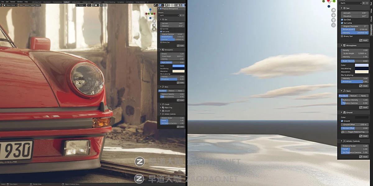 Blender插件 真实物理环境氛围星空大气云彩雾星光星球模拟工具+中文教程 Physical Starlight and Atmosphere v1.9.2 for Blender插图3 Blender插件 真实物理环境氛围星空大气云彩雾星光星球模拟工具+中文教程 Physical Starlight and Atmosphere v1.9.2 for Blender插图3