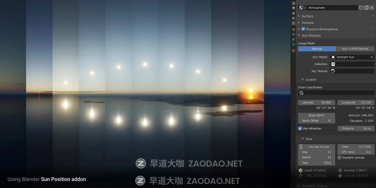 Blender插件 真实物理环境氛围星空大气云彩雾星光星球模拟工具+中文教程 Physical Starlight and Atmosphere v1.9.2 for Blender插图6 Blender插件 真实物理环境氛围星空大气云彩雾星光星球模拟工具+中文教程 Physical Starlight and Atmosphere v1.9.2 for Blender插图6