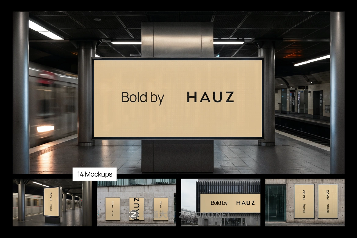 14款国外城市地铁站商场街头广告牌海报设计展示效果图ps贴图样机模板 Bold architectural billboard & poster mockups插图 14款国外城市地铁站商场街头广告牌海报设计展示效果图ps贴图样机模板 Bold architectural billboard & poster mockups插图