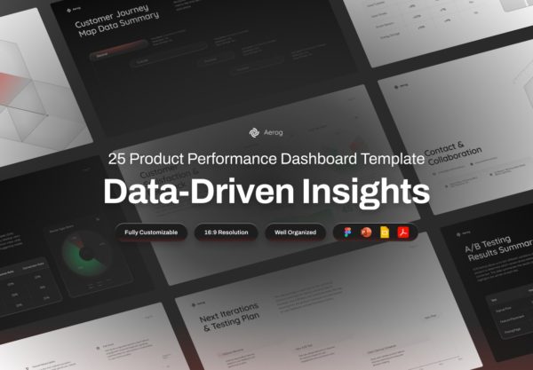 25页极简产品营销绩效业绩年度报表项目提案幻灯片设计figma/ppt模板 Product Performance Dashboard Template Data-Driven Insights Pitch Deck – Aerog特色图 25页极简产品营销绩效业绩年度报表项目提案幻灯片设计figma/ppt模板 Product Performance Dashboard Template Data-Driven Insights Pitch Deck – Aerog