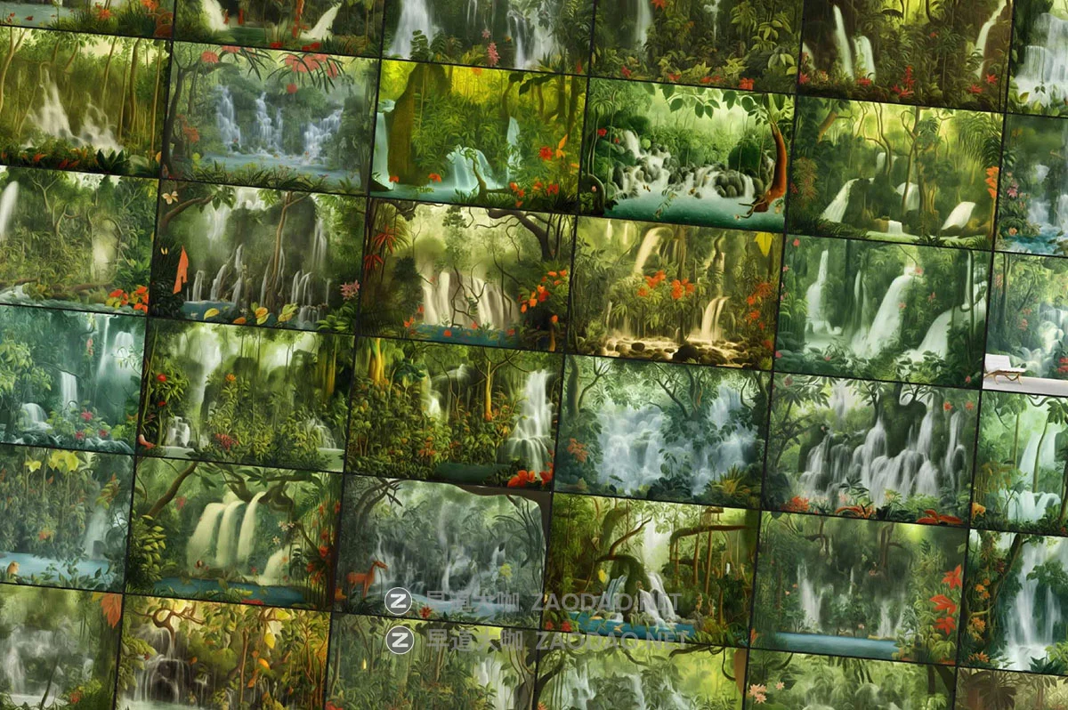 120幅迷人自然界丛林森林瀑布手绘艺术插画插图高清图片设计素材 Rainforest Waterfall Dream插图11 120幅迷人自然界丛林森林瀑布手绘艺术插画插图高清图片设计素材 Rainforest Waterfall Dream插图11