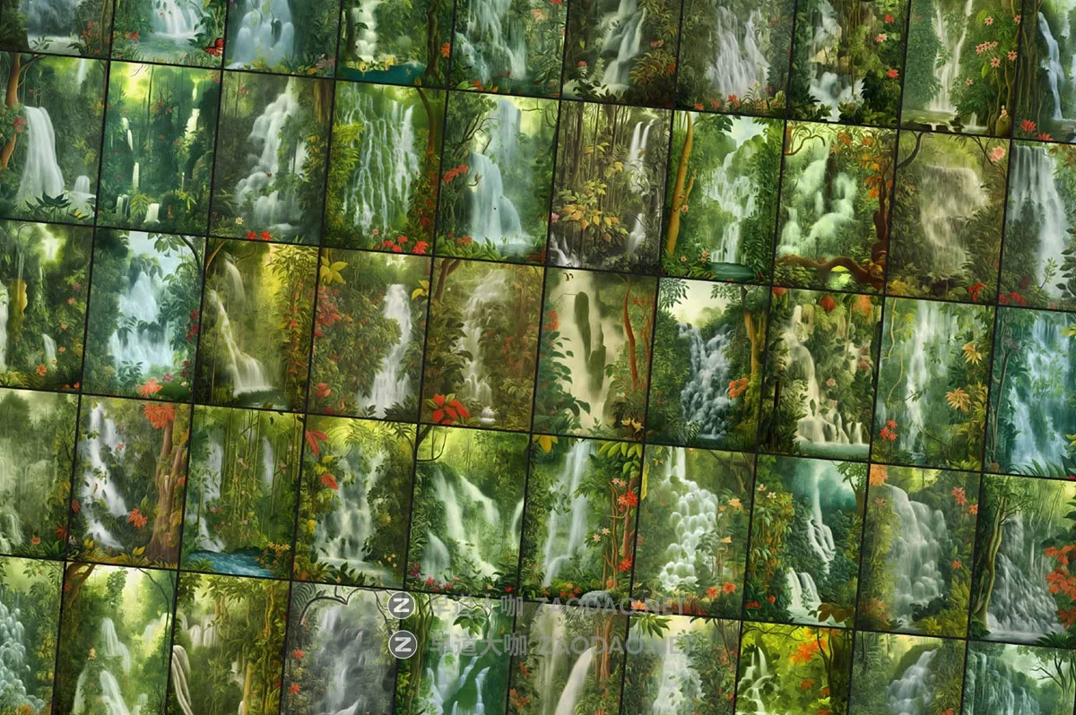 120幅迷人自然界丛林森林瀑布手绘艺术插画插图高清图片设计素材 Rainforest Waterfall Dream插图5 120幅迷人自然界丛林森林瀑布手绘艺术插画插图高清图片设计素材 Rainforest Waterfall Dream插图5