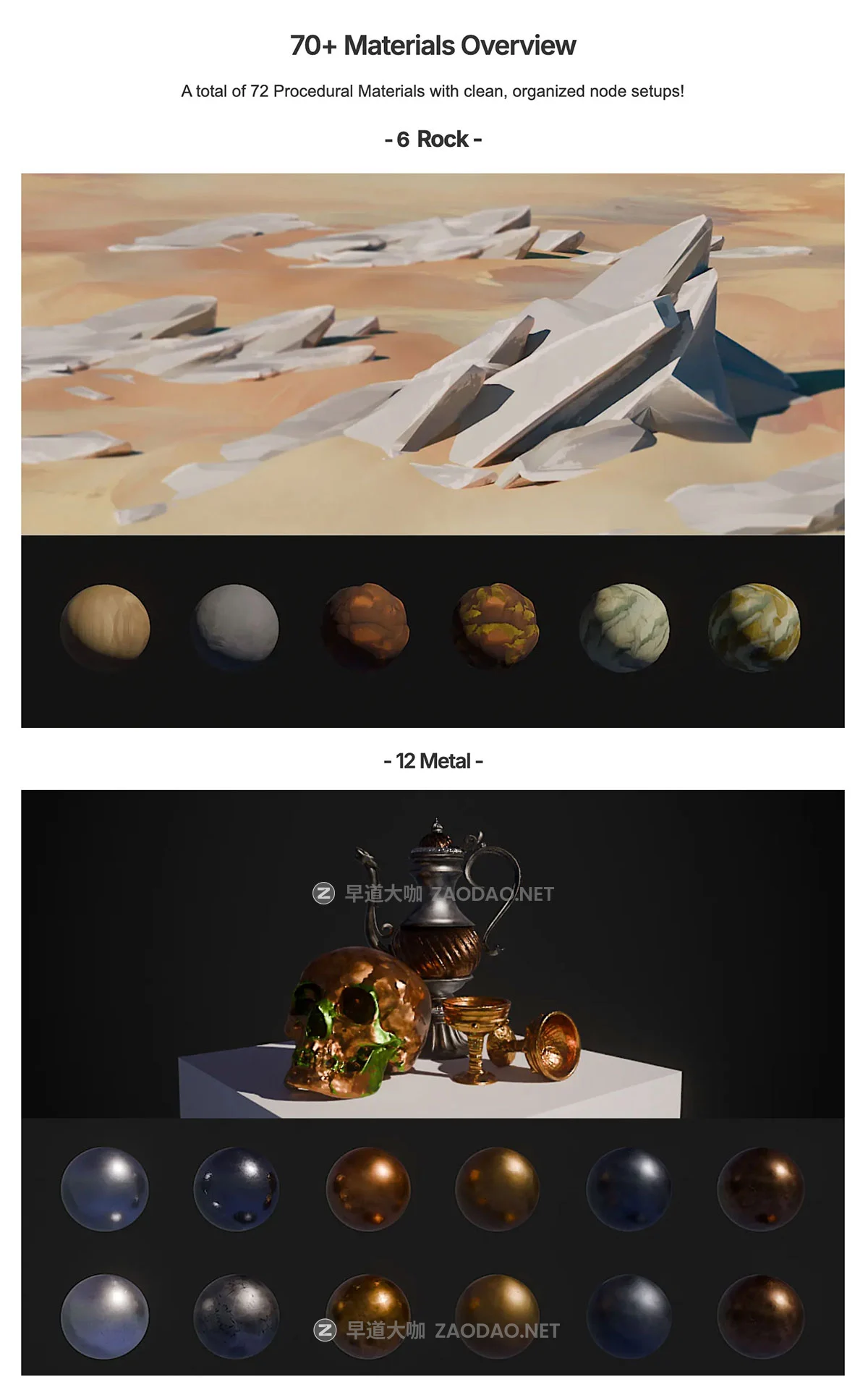 Blender 72组风格化卡通3D材质资产预设 Blender – Stylized Materials Library – Style Mat v1.1插图4 Blender 72组风格化卡通3D材质资产预设 Blender – Stylized Materials Library – Style Mat v1.1插图4