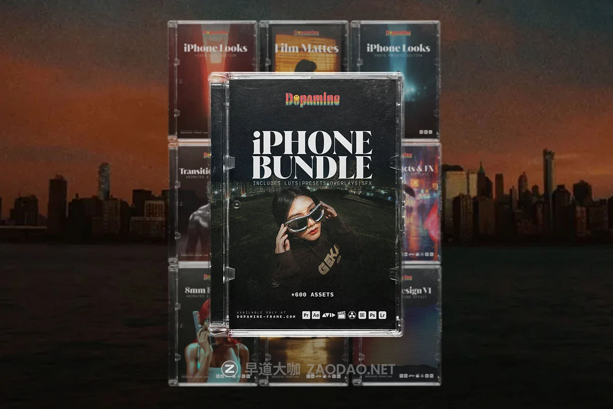 600+组复古电影美学胶片遮罩转场颗粒音效LUT&LR预设iPhone创作者剪辑视频合集 The iPhone Bundle – Dopamine Frame插图 600+组复古电影美学胶片遮罩转场颗粒音效LUT&LR预设iPhone创作者剪辑视频合集 The iPhone Bundle – Dopamine Frame插图