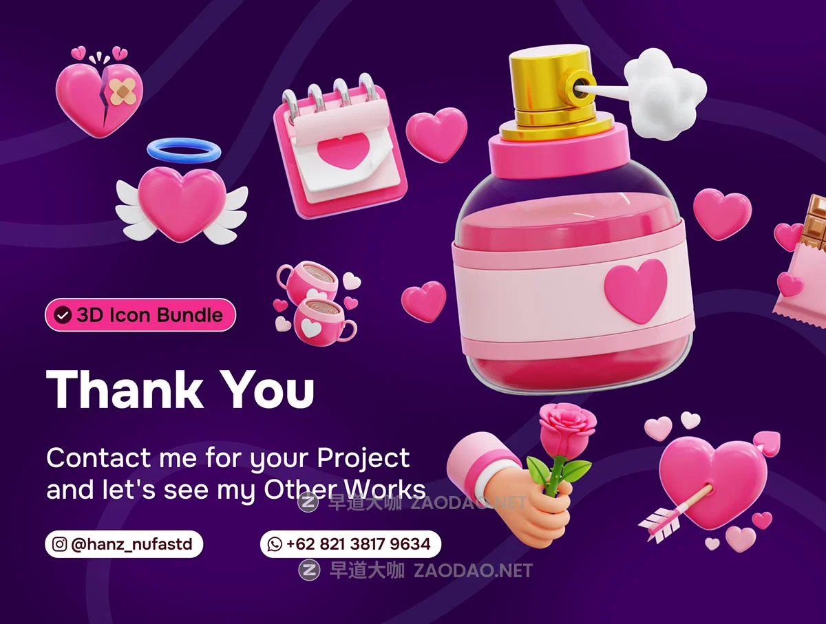 30款浪漫爱情七夕情人节婚礼爱心3d图标icons设计obj/png格式素材 Love and Romance 3D Icon Set插图3 30款浪漫爱情七夕情人节婚礼爱心3d图标icons设计obj/png格式素材 Love and Romance 3D Icon Set插图3