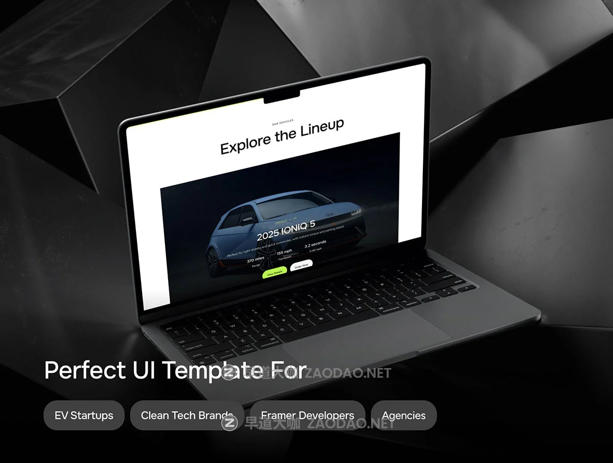 12屏响应式绿色新能源电动汽车网站用户界面UI设计figma/framer模板素材 Voltz – The Electric Car Framer UI Template插图3 12屏响应式绿色新能源电动汽车网站用户界面UI设计figma/framer模板素材 Voltz – The Electric Car Framer UI Template插图3