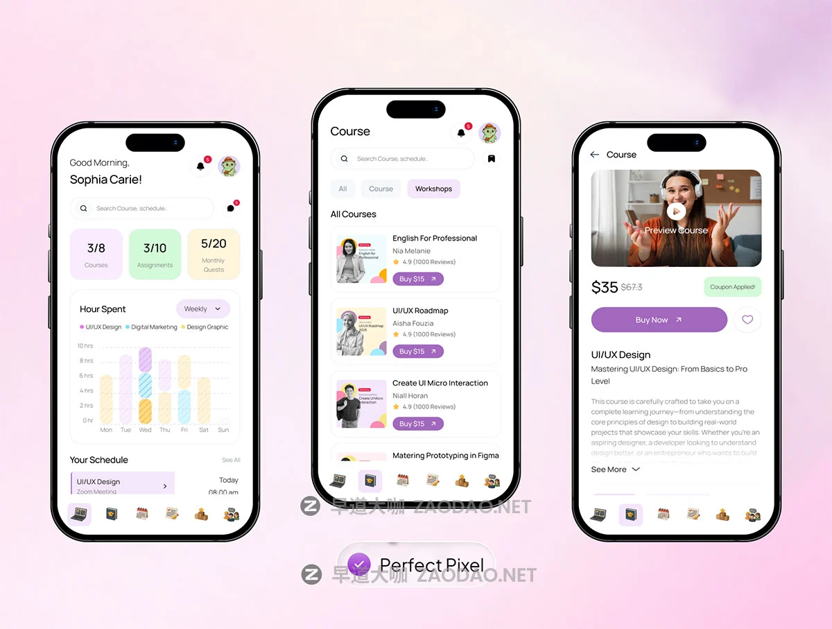 100+屏创意有趣游戏风格学习教育课程任务仪表盘UI界面设计Figma模板套件 PhiLearn – Gamified Learning Dashboard UI KIT插图2 100+屏创意有趣游戏风格学习教育课程任务仪表盘UI界面设计Figma模板套件 PhiLearn – Gamified Learning Dashboard UI KIT插图2