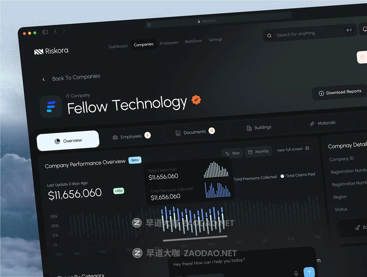 100+屏双配色AI人工智能B2B商业保险平台网站UI界面设计Figma模板素材 Riskora: AI-Powered B2B Insurance Platform插图6 100+屏双配色AI人工智能B2B商业保险平台网站UI界面设计Figma模板素材 Riskora: AI-Powered B2B Insurance Platform插图6
