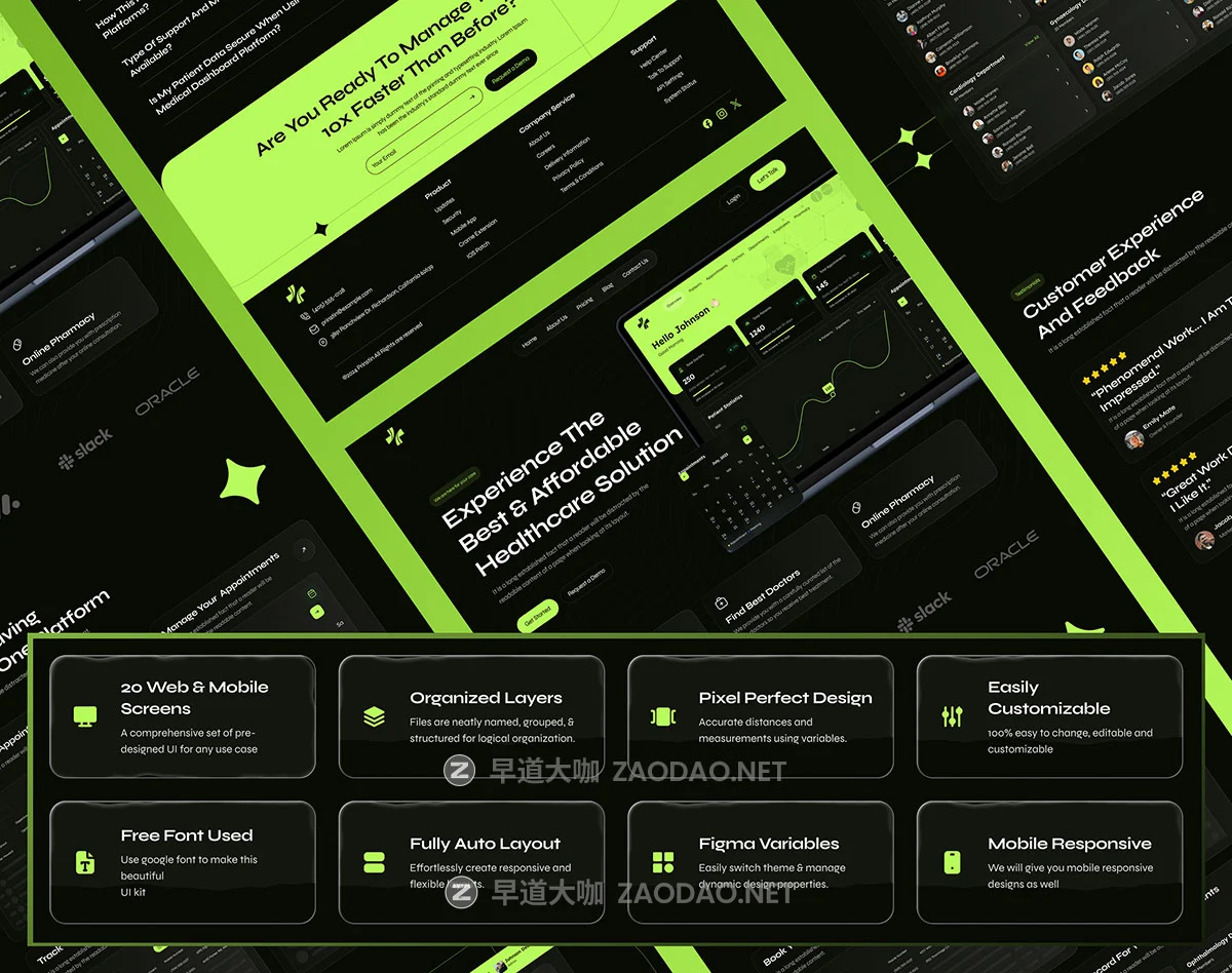 20屏响应式黑暗SaaS服务医疗保健体检健康网站用户UI界面设计Figma模板素材 Prinstin – SaaS Medical Website Framer Template插图8 20屏响应式黑暗SaaS服务医疗保健体检健康网站用户UI界面设计Figma模板素材 Prinstin – SaaS Medical Website Framer Template插图8